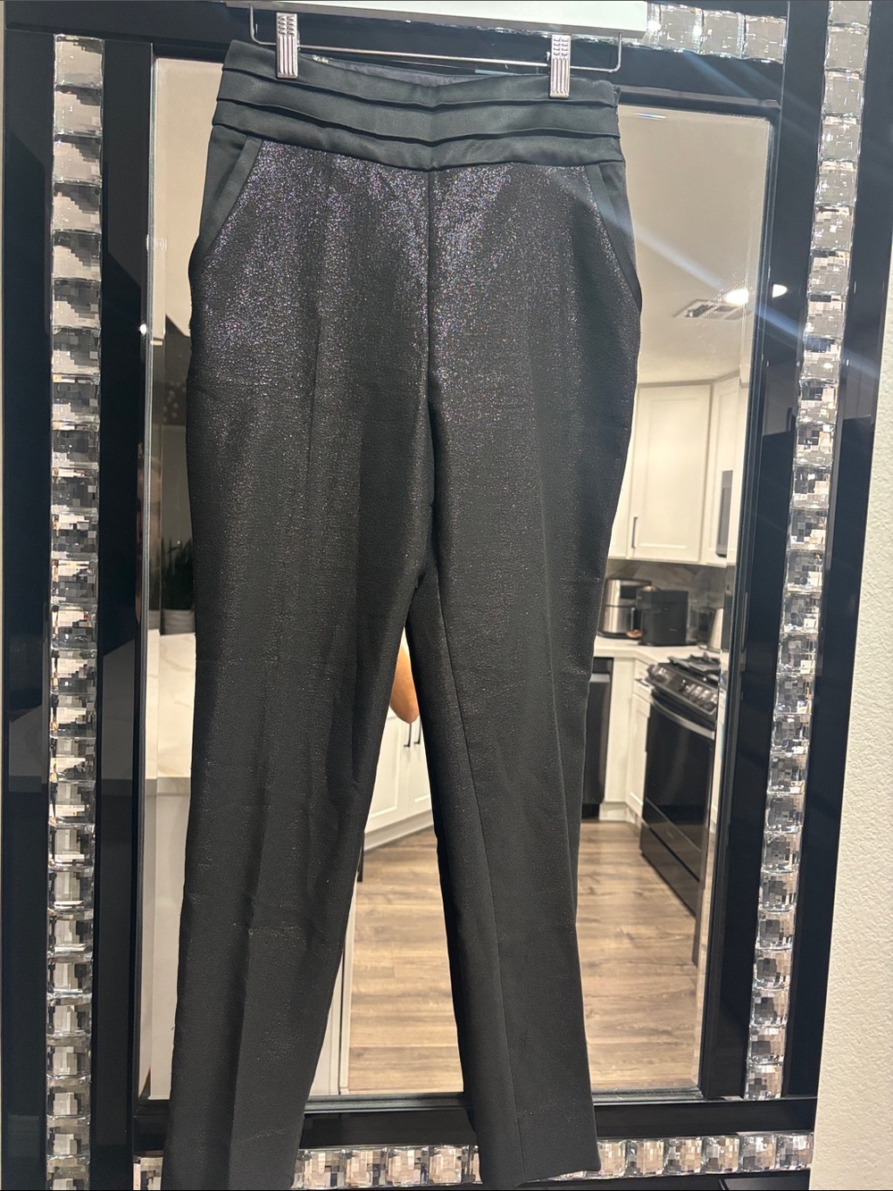 Ted Baker London Black Sparkle Tailored Trousers